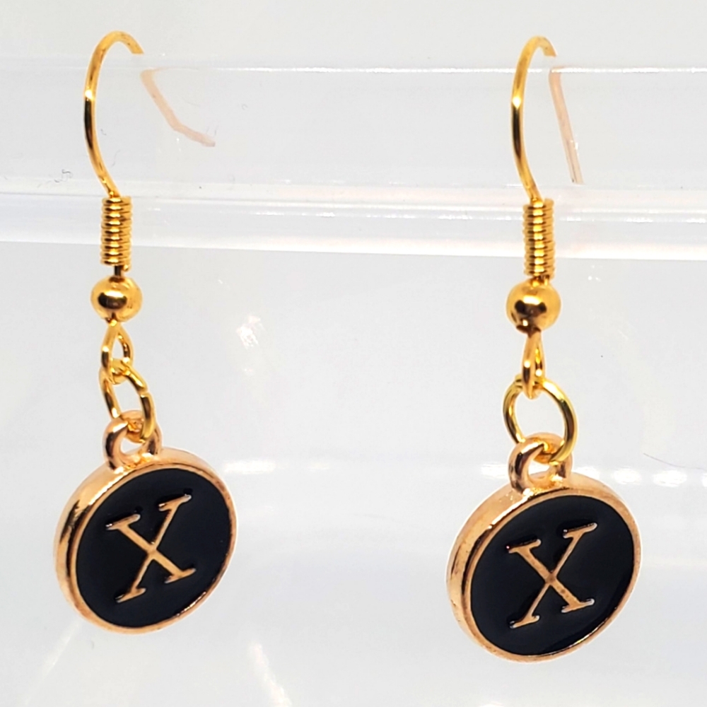 7/$10 X, Initial Earrings, New